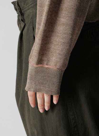 PLATING JERSEY SHEER LONG SLEEVE CARDIGAN