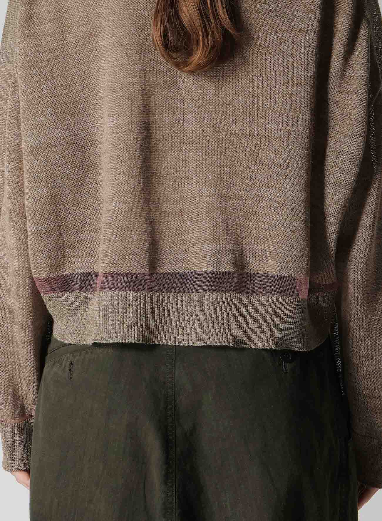 PLATING JERSEY SHEER LONG SLEEVE CARDIGAN