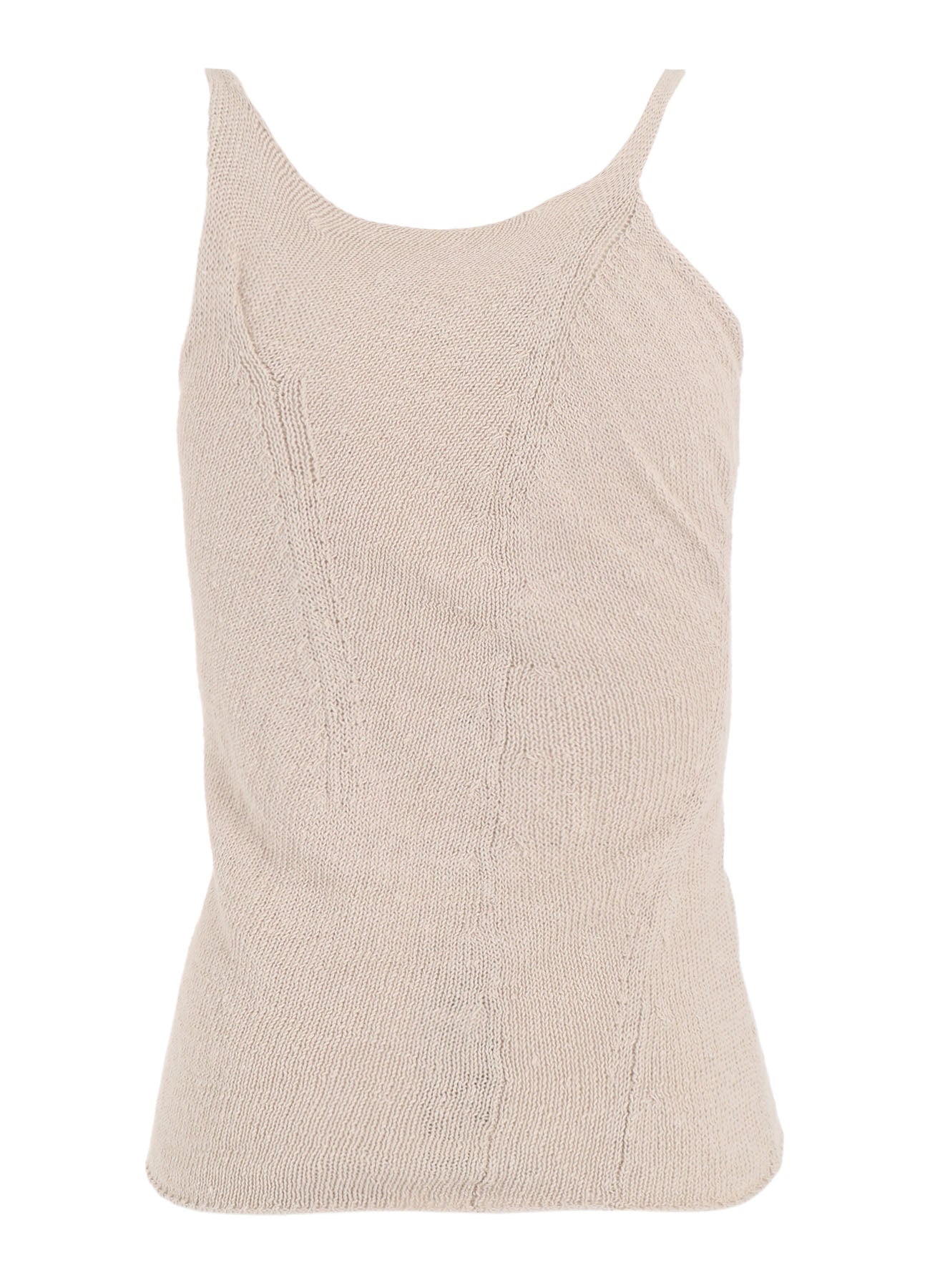 UNEVEN YARN JERSEY GATHER TANKTOP