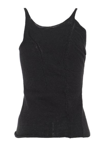 UNEVEN YARN JERSEY GATHER TANKTOP