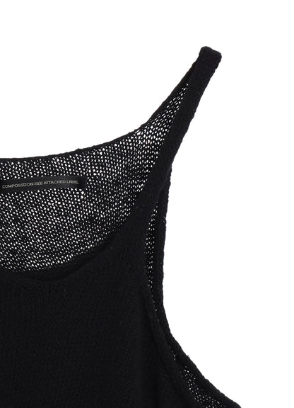 UNEVEN YARN JERSEY GATHER TANKTOP