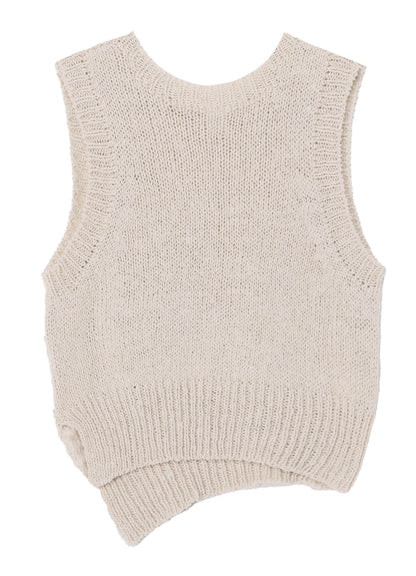 DAMAGE PROCESSED STRIPE JERSEY UNBALANCED VEST