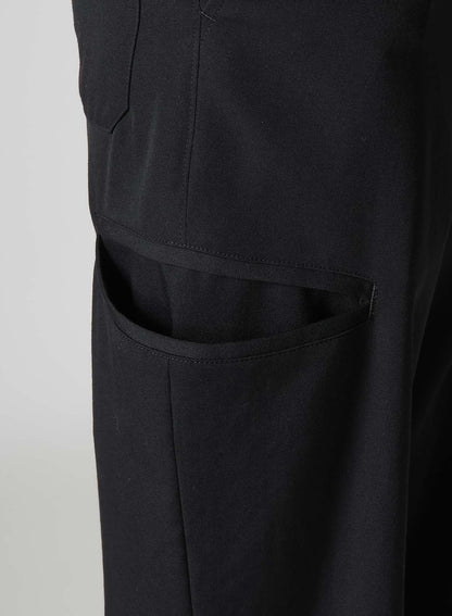 WOOL GABARDINE TAPERED PANTS