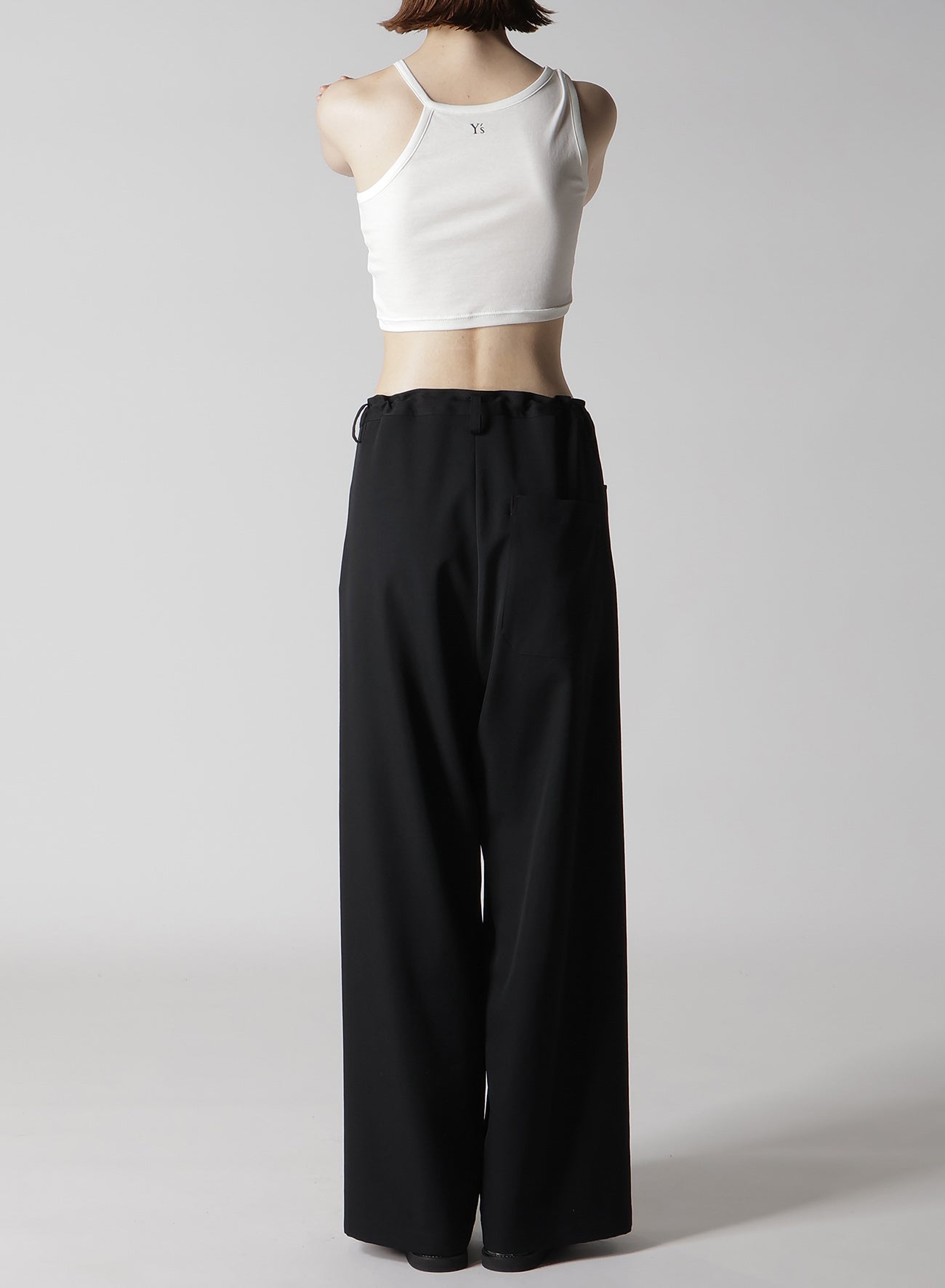 WOOL GABARDINE LONG STRAIGHT PANTS