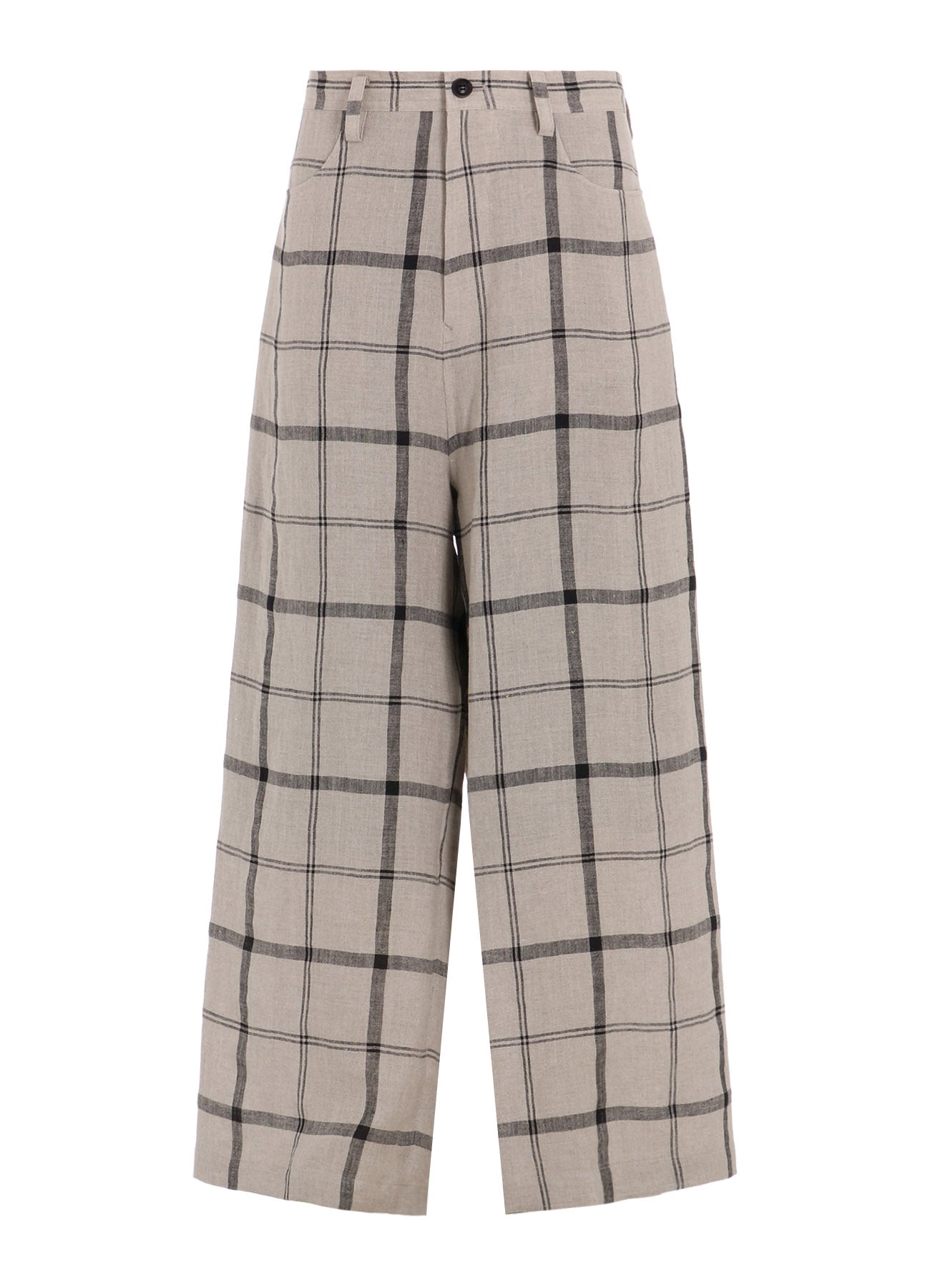 【1/23 12:00(JST) Release】LINEN/NYLON PLAID LONG STRAIGHT PANTS