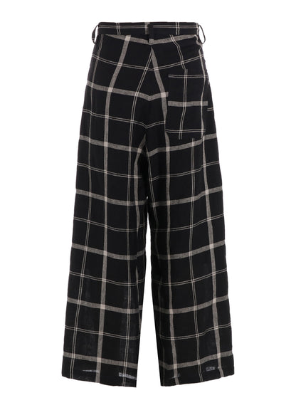 【1/23 12:00(JST) Release】LINEN/NYLON PLAID LONG STRAIGHT PANTS