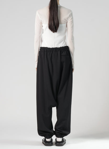 WOOL GABARDINE SARROUEL PANTS