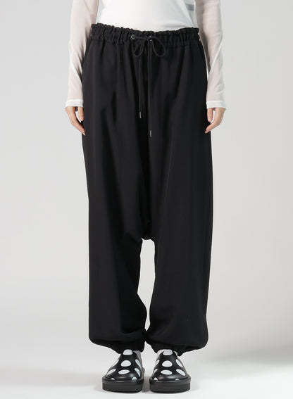 WOOL GABARDINE SARROUEL PANTS