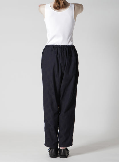 5OZ POLKA DOTS JQ DENIM Y'S STITCH PANTS W/ WAIST STRING