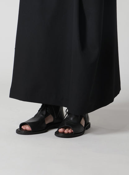 WOOL GABARDINE DRAPE WRAP SKIRT