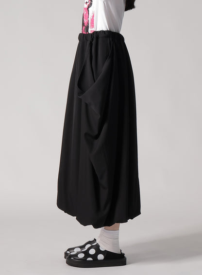 WOOL GABARDINE BALLOON SKIRT