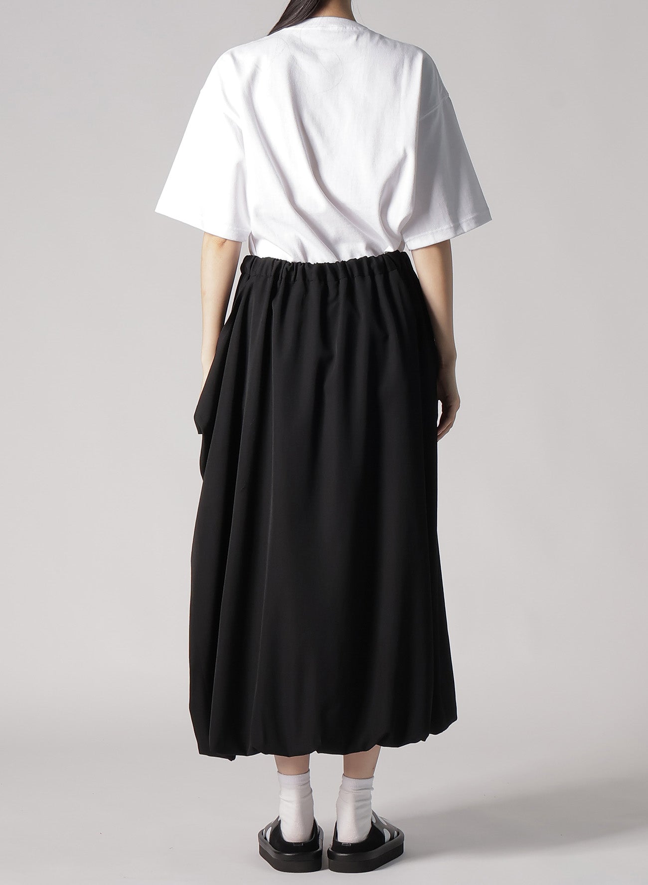 WOOL GABARDINE BALLOON SKIRT