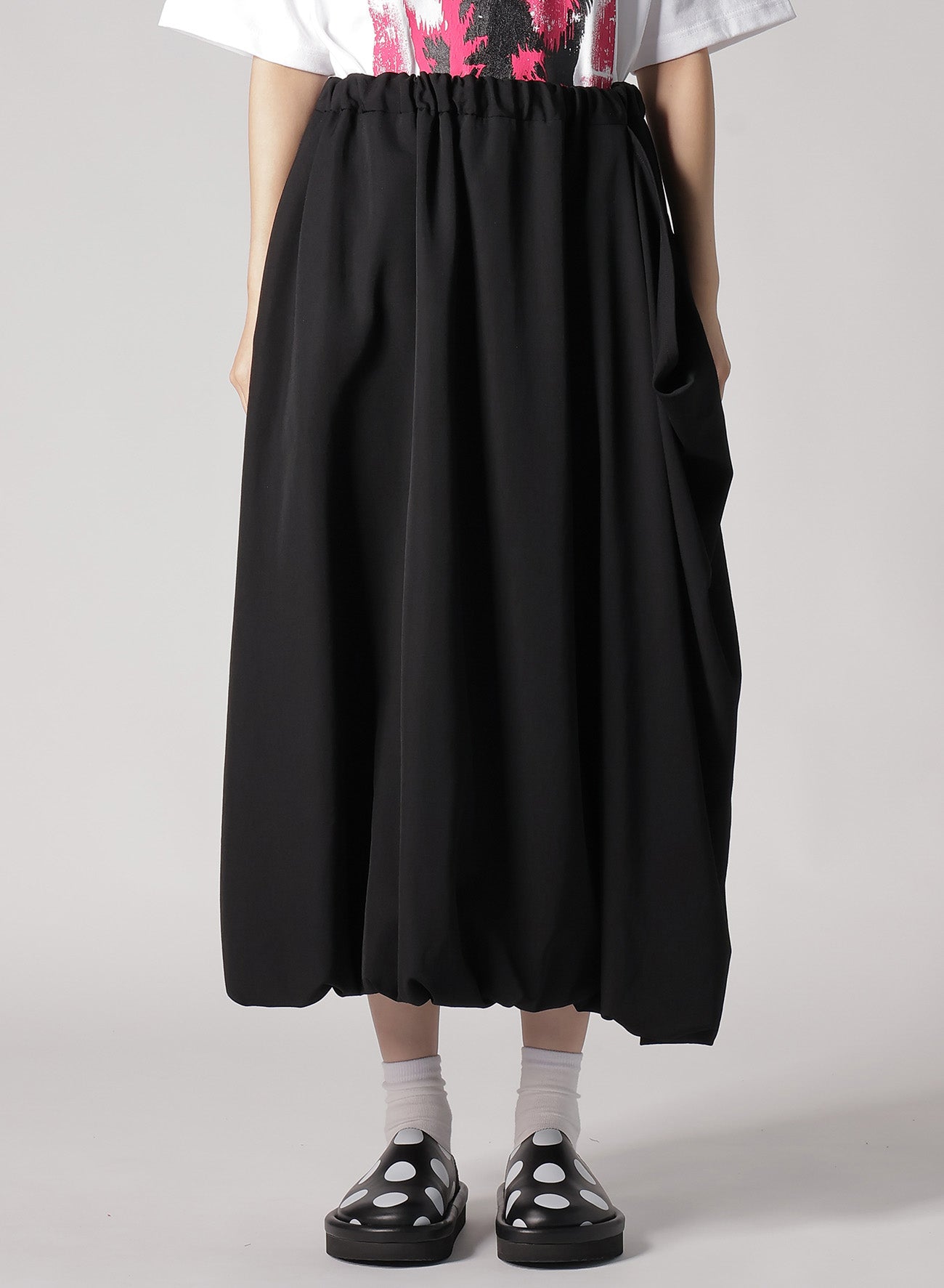 WOOL GABARDINE BALLOON SKIRT