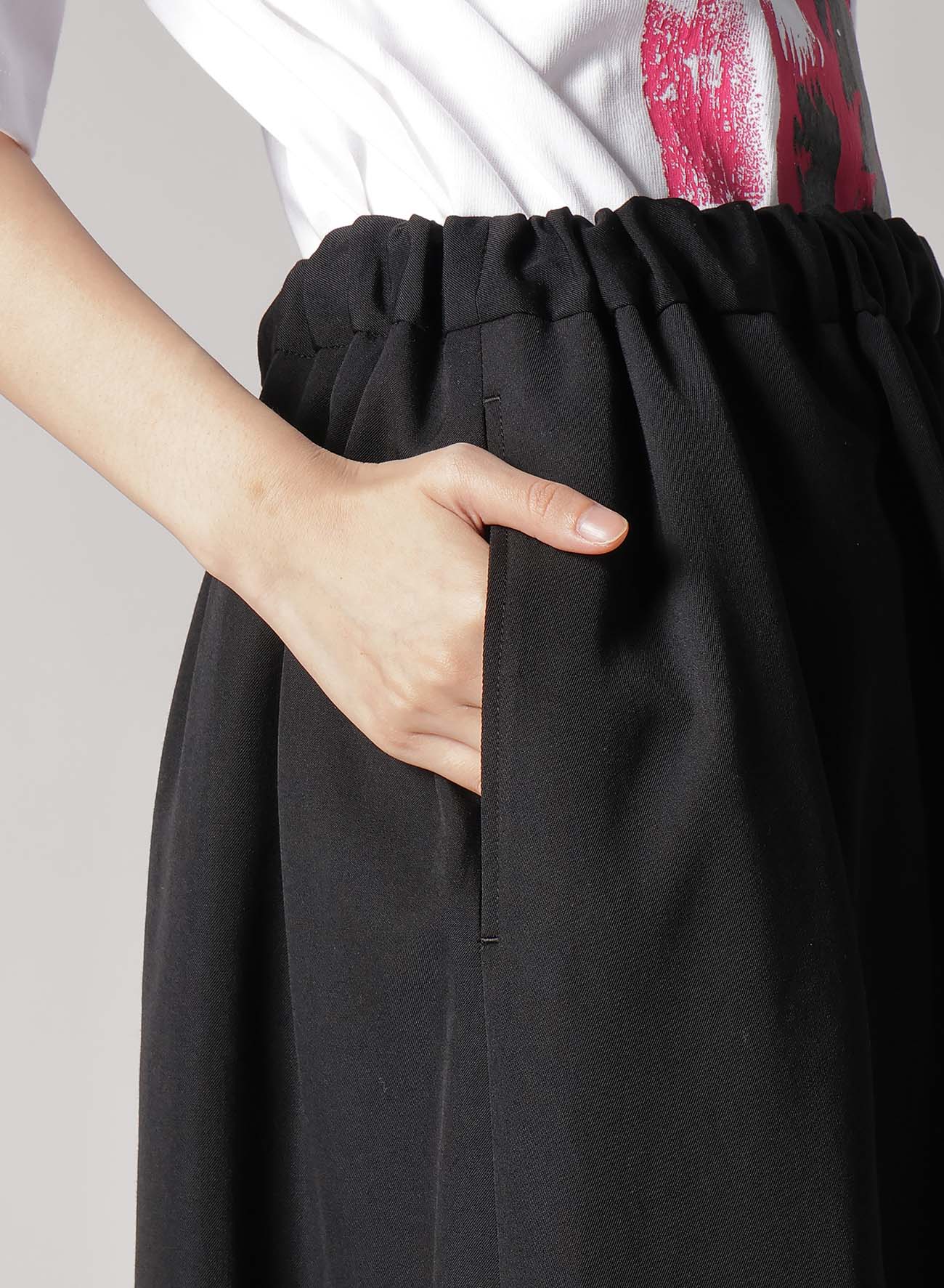 WOOL GABARDINE BALLOON SKIRT