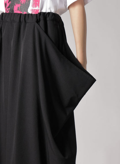 WOOL GABARDINE BALLOON SKIRT