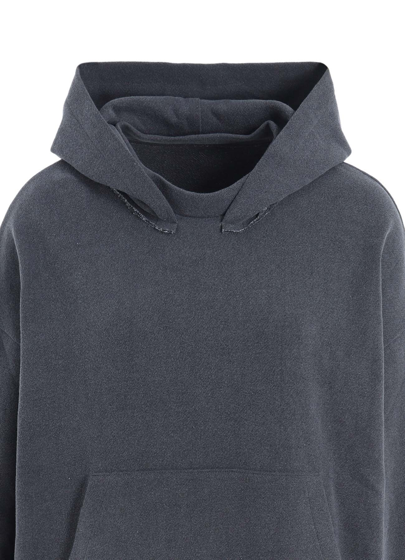 PIGMENT DYE FLEECE CROPPED HOODIE