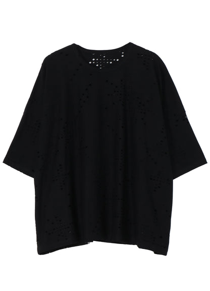 COTTON JERSEY HOLE DESIGN BIG T