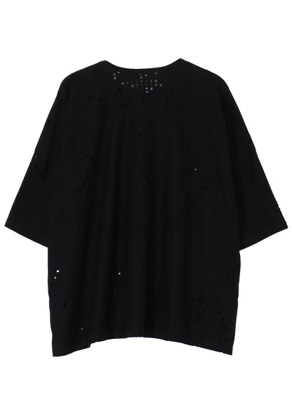 COTTON JERSEY HOLE DESIGN BIG T