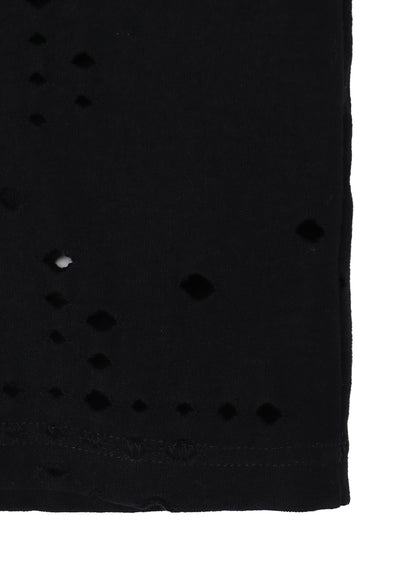 COTTON JERSEY HOLE DESIGN BIG T