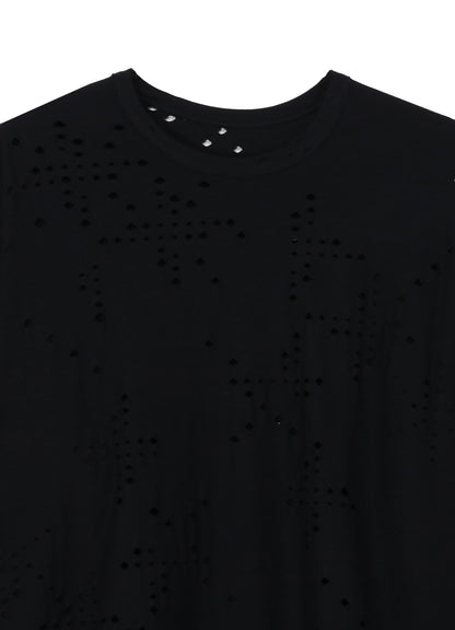 COTTON JERSEY HOLE DESIGN LONG SLEEVE BIG T