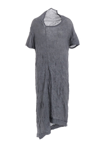 TUCK MILLING WRINKLE DRAPE DRESS