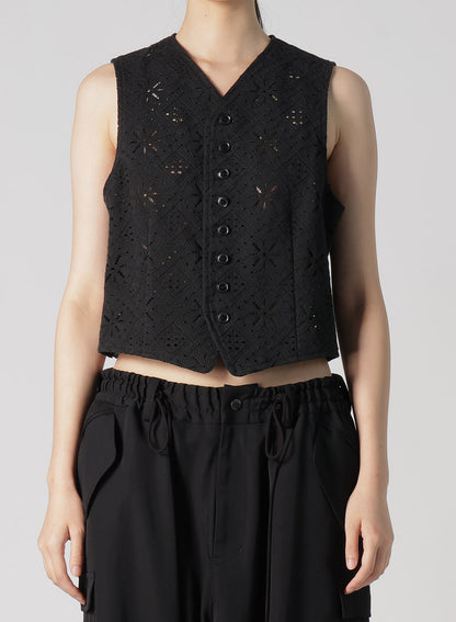 COTTON LACE SLEEVELESS VEST