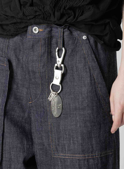 BRASS Y'S PLATE KEYRING