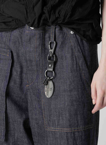 BRASS Y'S PLATE KEYRING