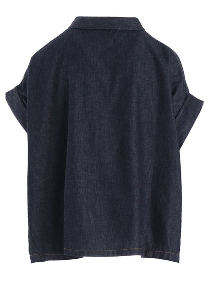 6OZ DENIM SHORT BLOUSE