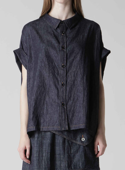 6OZ DENIM SHORT BLOUSE