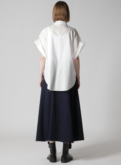 COTTON LAWN SHORT CUFFS BLOUSE