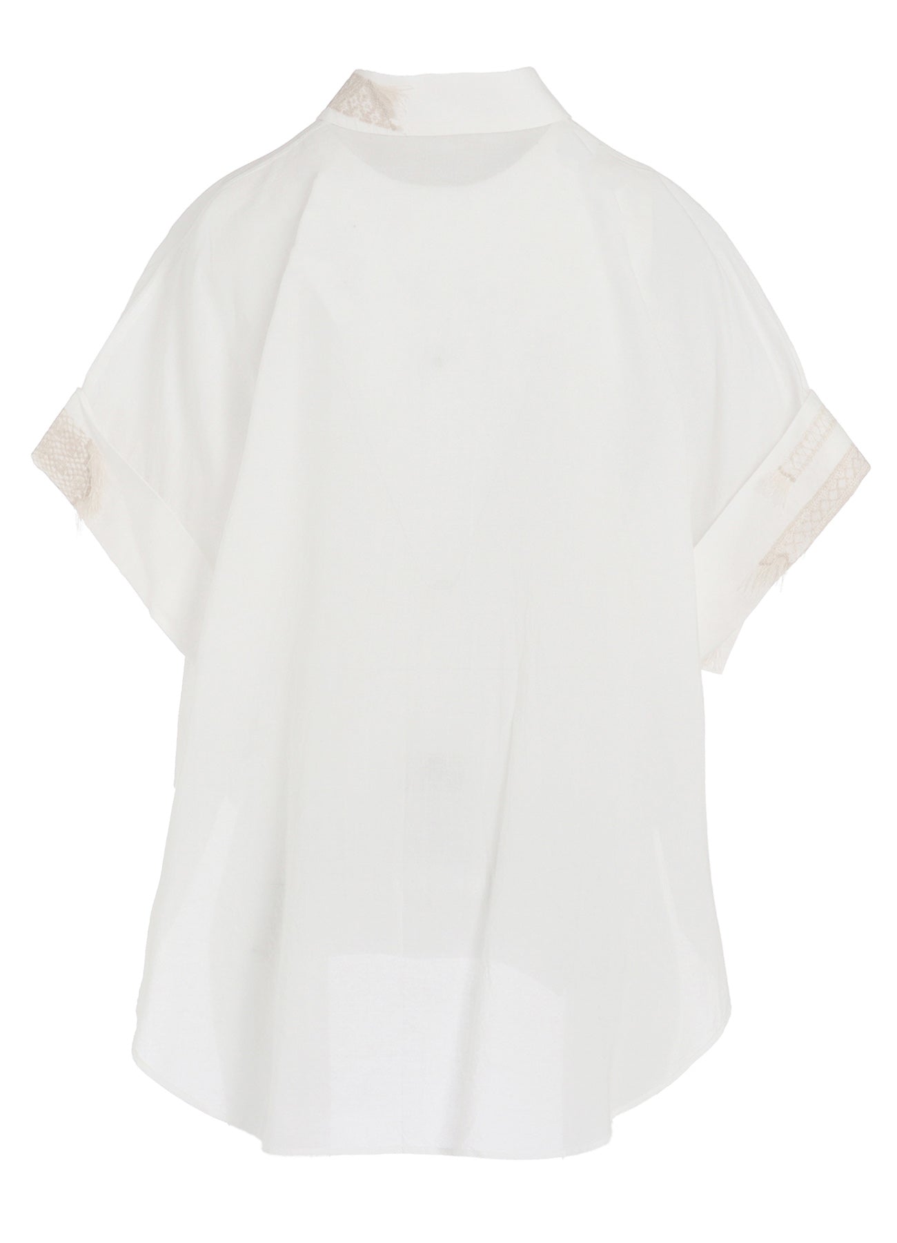 COTTON LAWN SHORT CUFFS BLOUSE