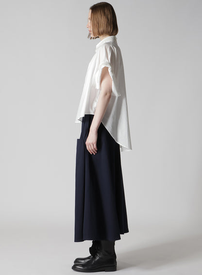 COTTON LAWN SHORT CUFFS BLOUSE