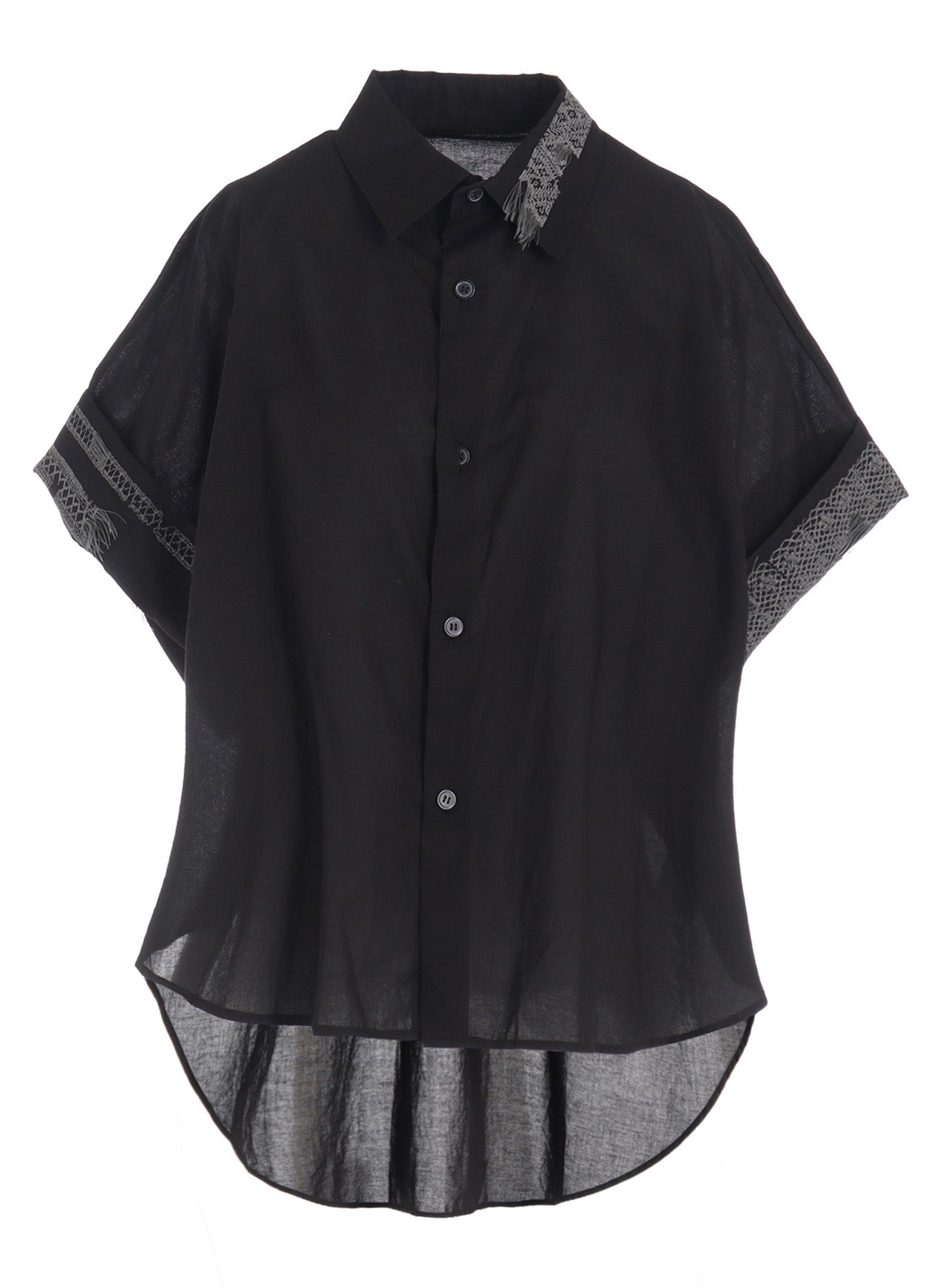 COTTON LAWN SHORT CUFFS BLOUSE