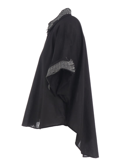 COTTON LAWN SHORT CUFFS BLOUSE