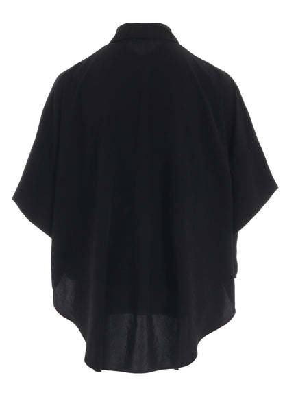 TA/PE CREPE DE CHINE SHORT CUFFS BLOUSE