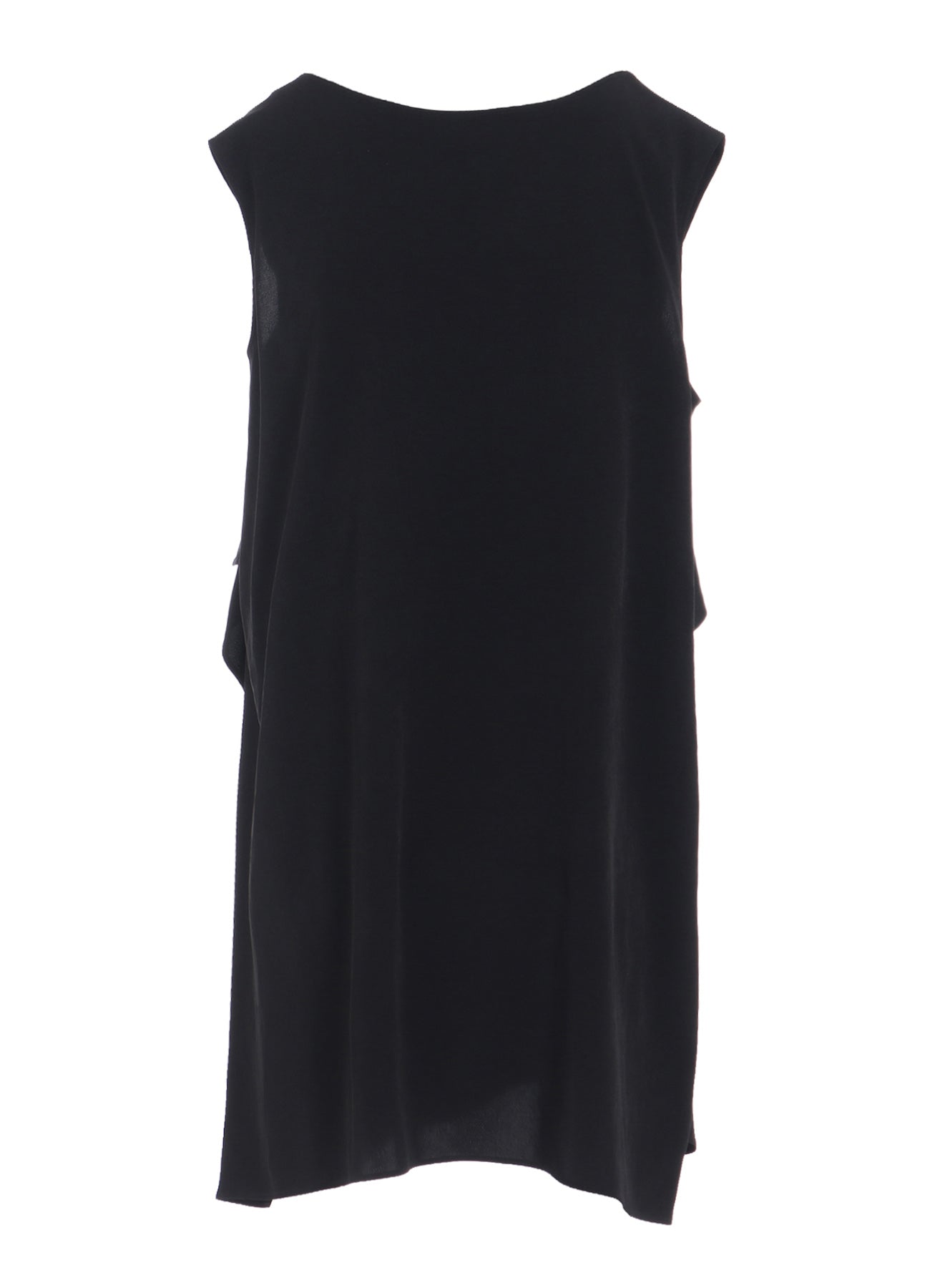 TA/PE CREPE DE CHINE FLARE SLEEVELESS BLOUSE