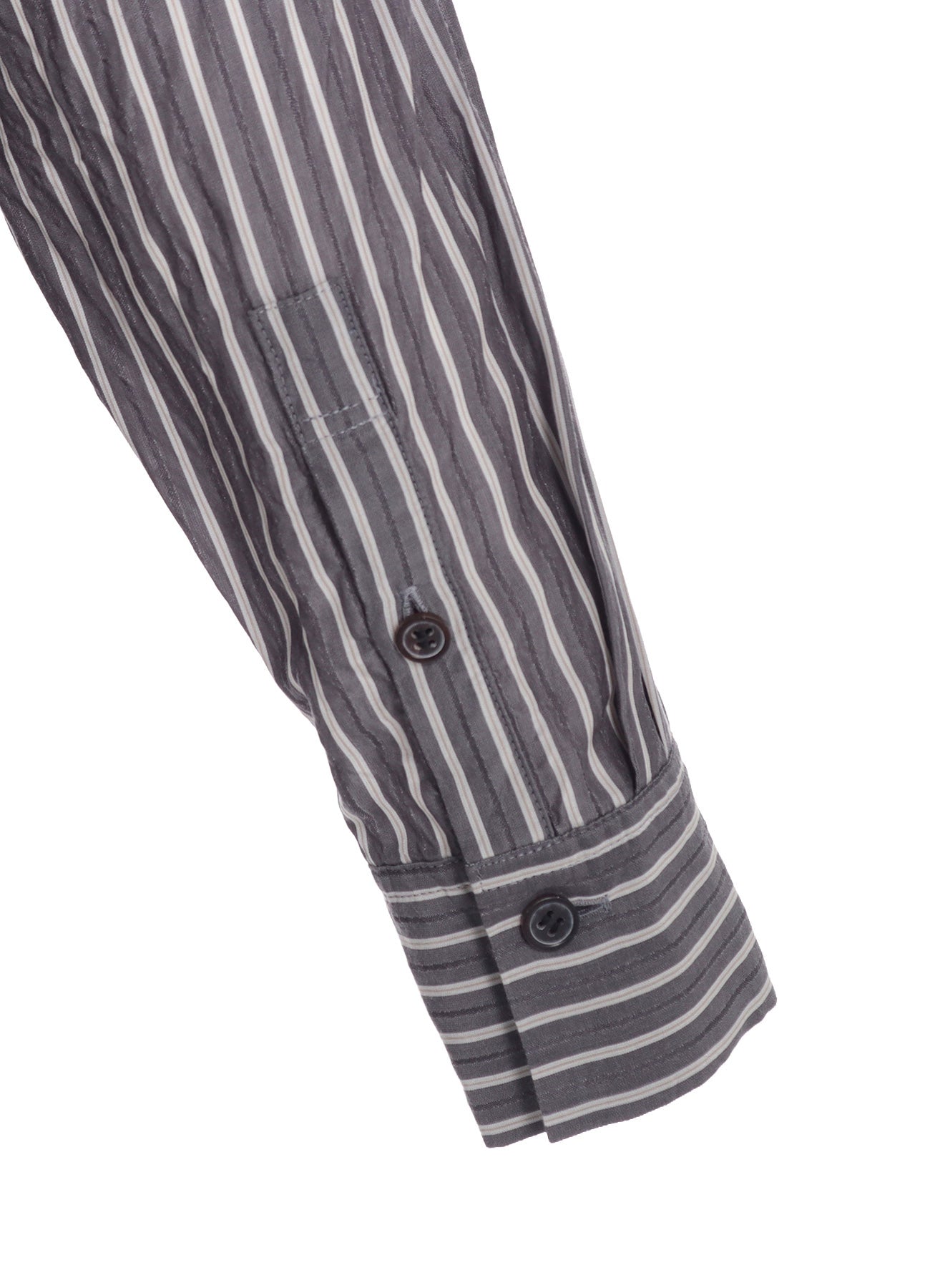 CELLULOSE STRIPE SQUARE-COLLAR SHIRT