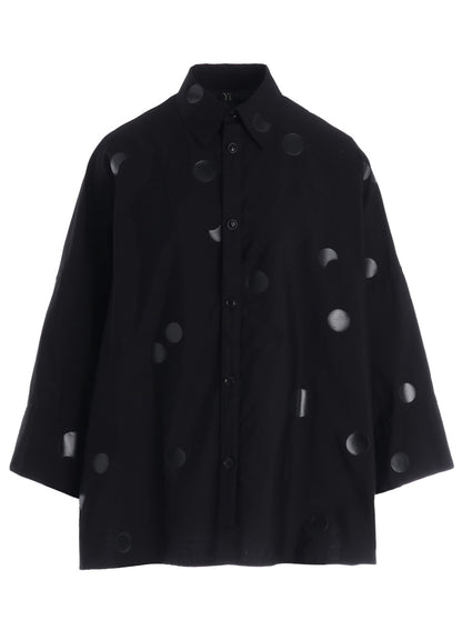 100/2 BROAD DOT PIGMENT PRINT BLOUSE