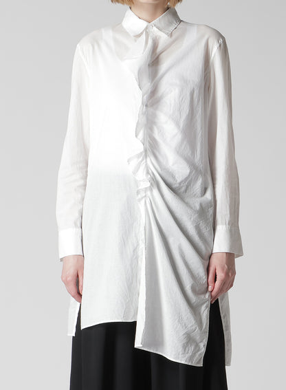 COTTON LAWN FRILL SHIRT