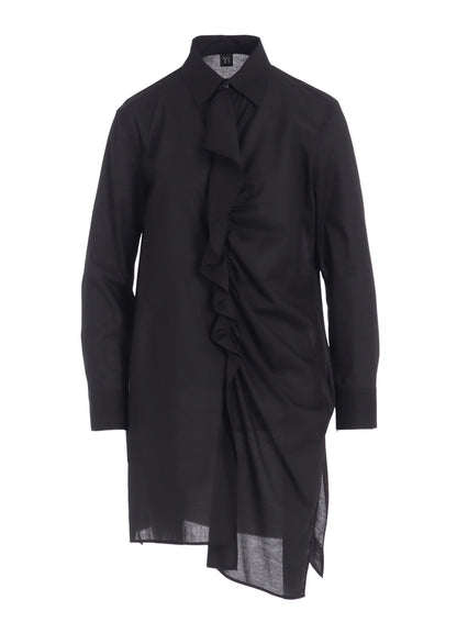 COTTON LAWN FRILL SHIRT