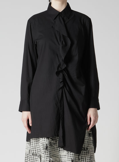 COTTON LAWN FRILL SHIRT