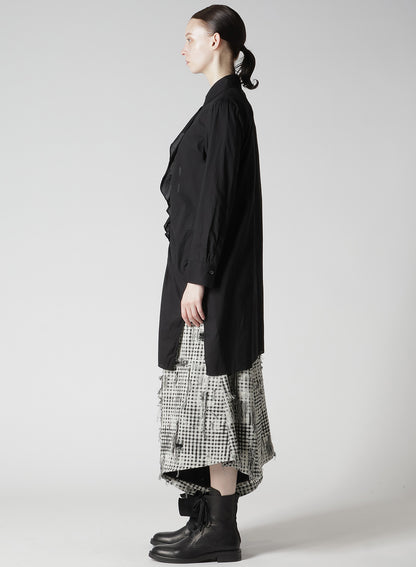 COTTON LAWN FRILL SHIRT