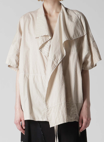 PATCHWORK HALF SLEEVE GOWN SHIRT