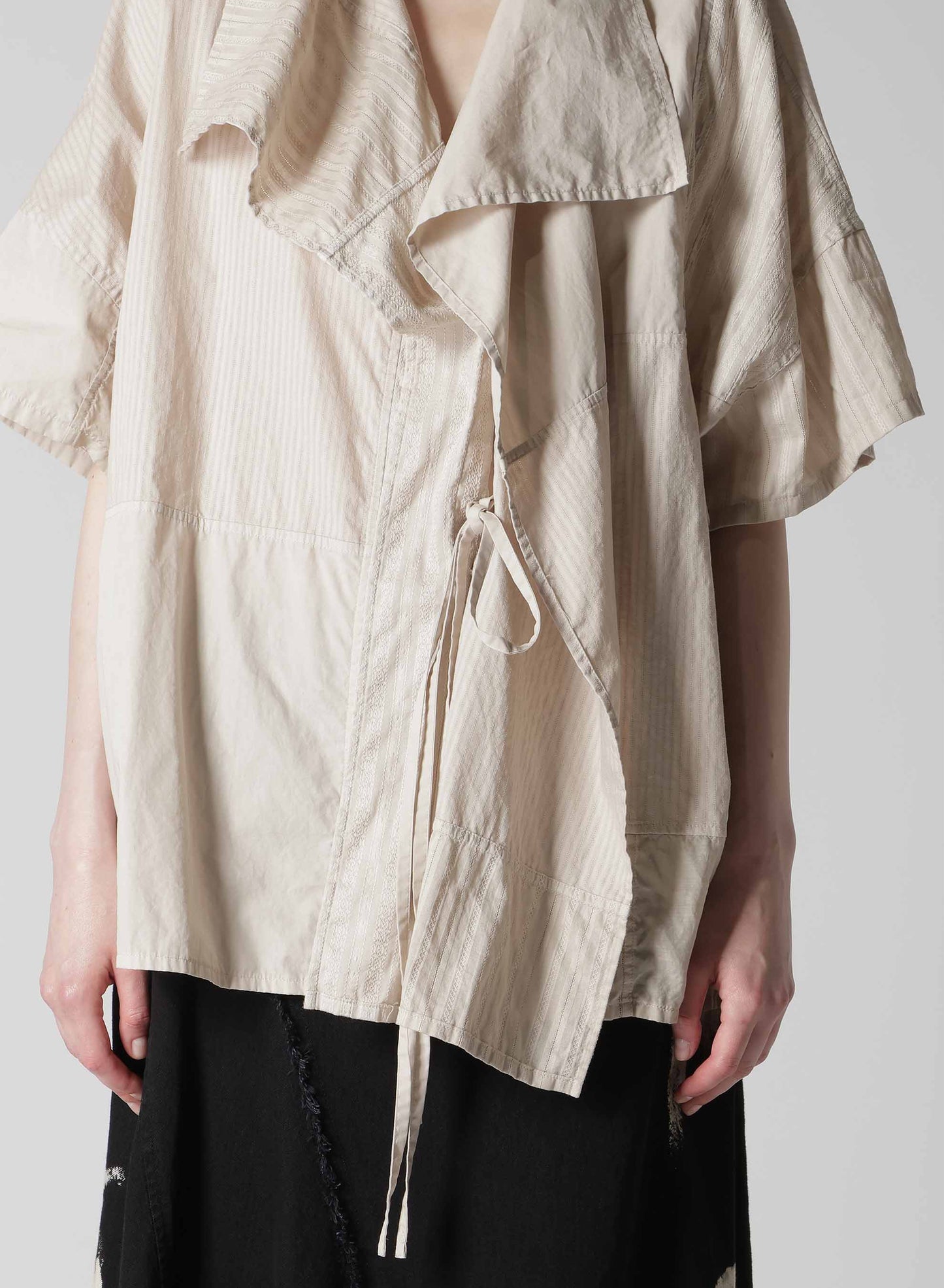 PATCHWORK HALF SLEEVE GOWN SHIRT