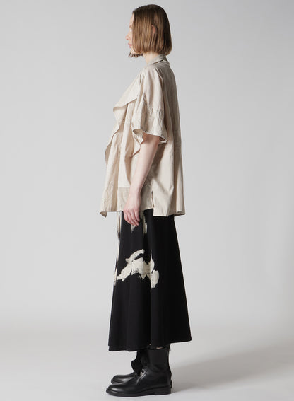 PATCHWORK HALF SLEEVE GOWN SHIRT