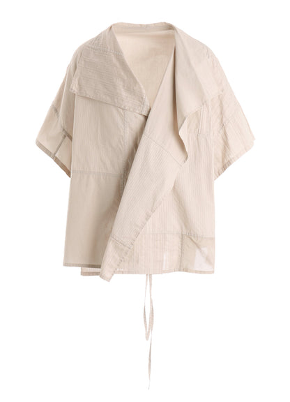 PATCHWORK HALF SLEEVE GOWN SHIRT