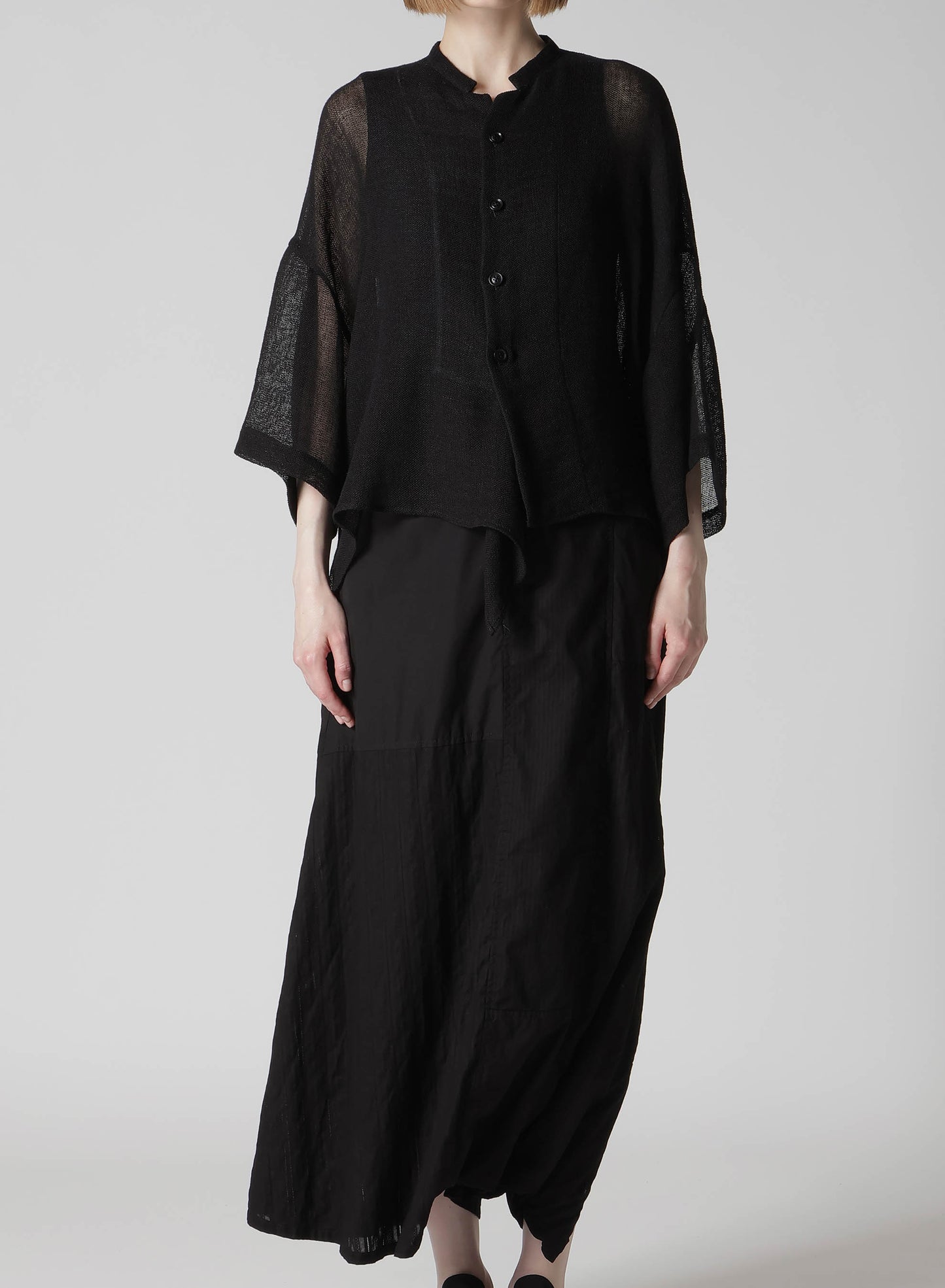 LENO CLOTH HALF SLEEVE BOX SHIRT