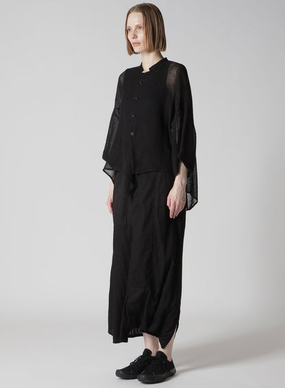 LENO CLOTH HALF SLEEVE BOX SHIRT