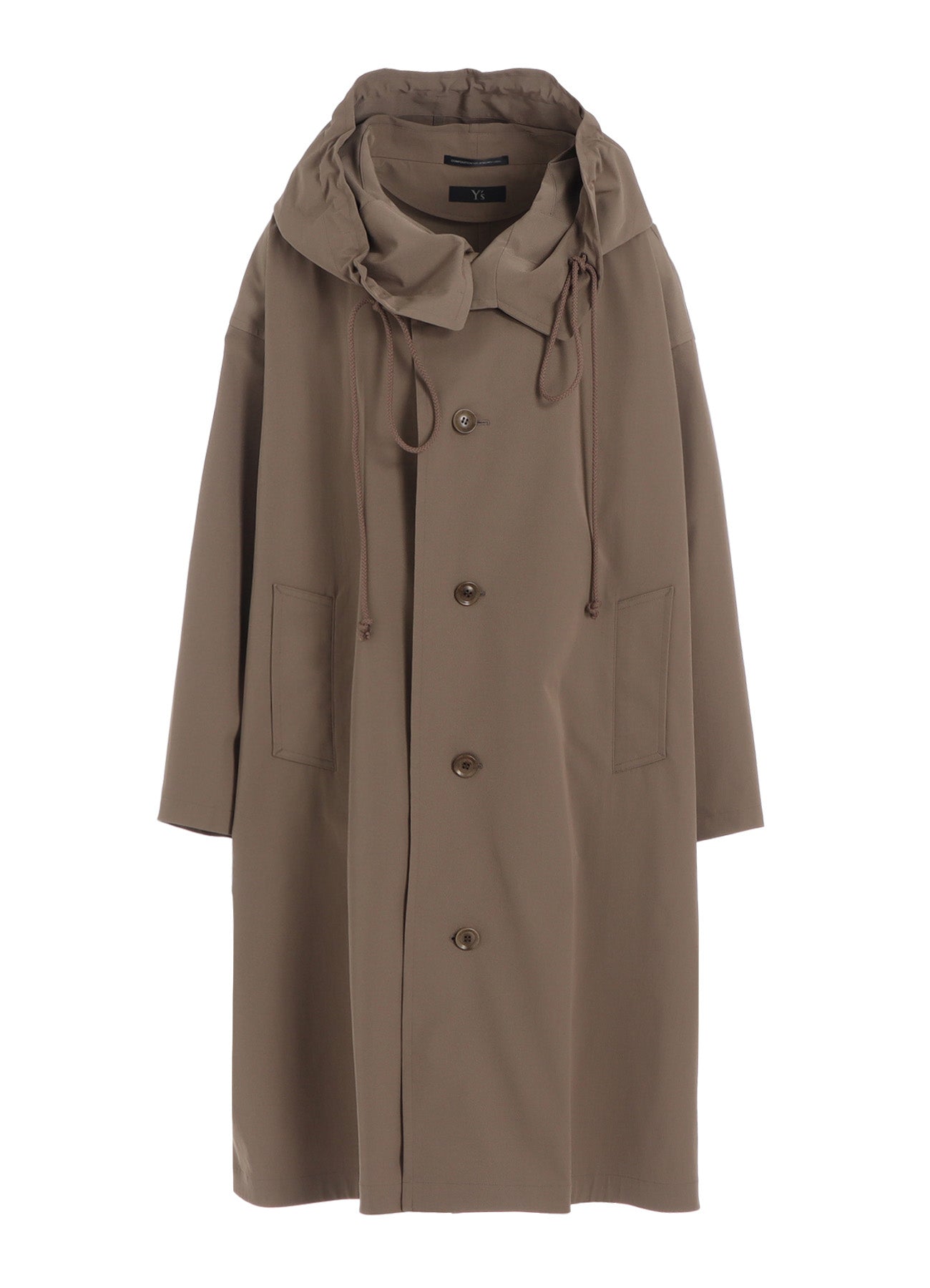 y's ワイズ　YQ-C01-100 コート PE TWILL WATER REPELLENT HOODIED COAT – THE SHOP YOHJI YAMAMOTO